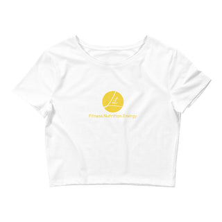 Fit With Lit - Women’s Crop Tee- WHITE