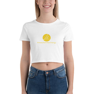 Fit With Lit - Women’s Crop Tee- WHITE